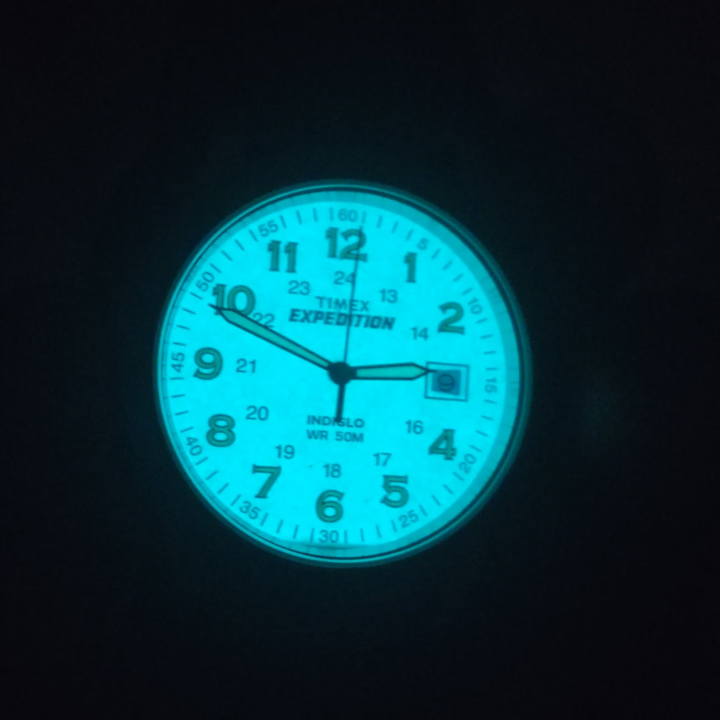 Vintage 2005 Timex Expedition Indiglo 36mm Mens Quartz Watch New Genuine Leather Cuff with Removable Strap