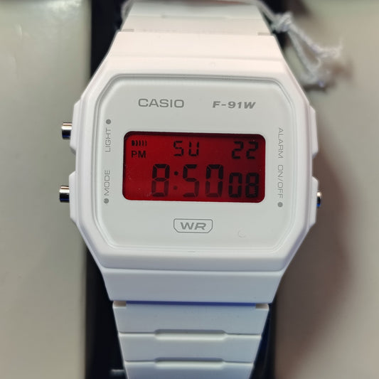New 2025 Timex F-91W Custom Storm Trooper Blood Red Dial MOD 37mm Classic Mens Quartz Digital Watch