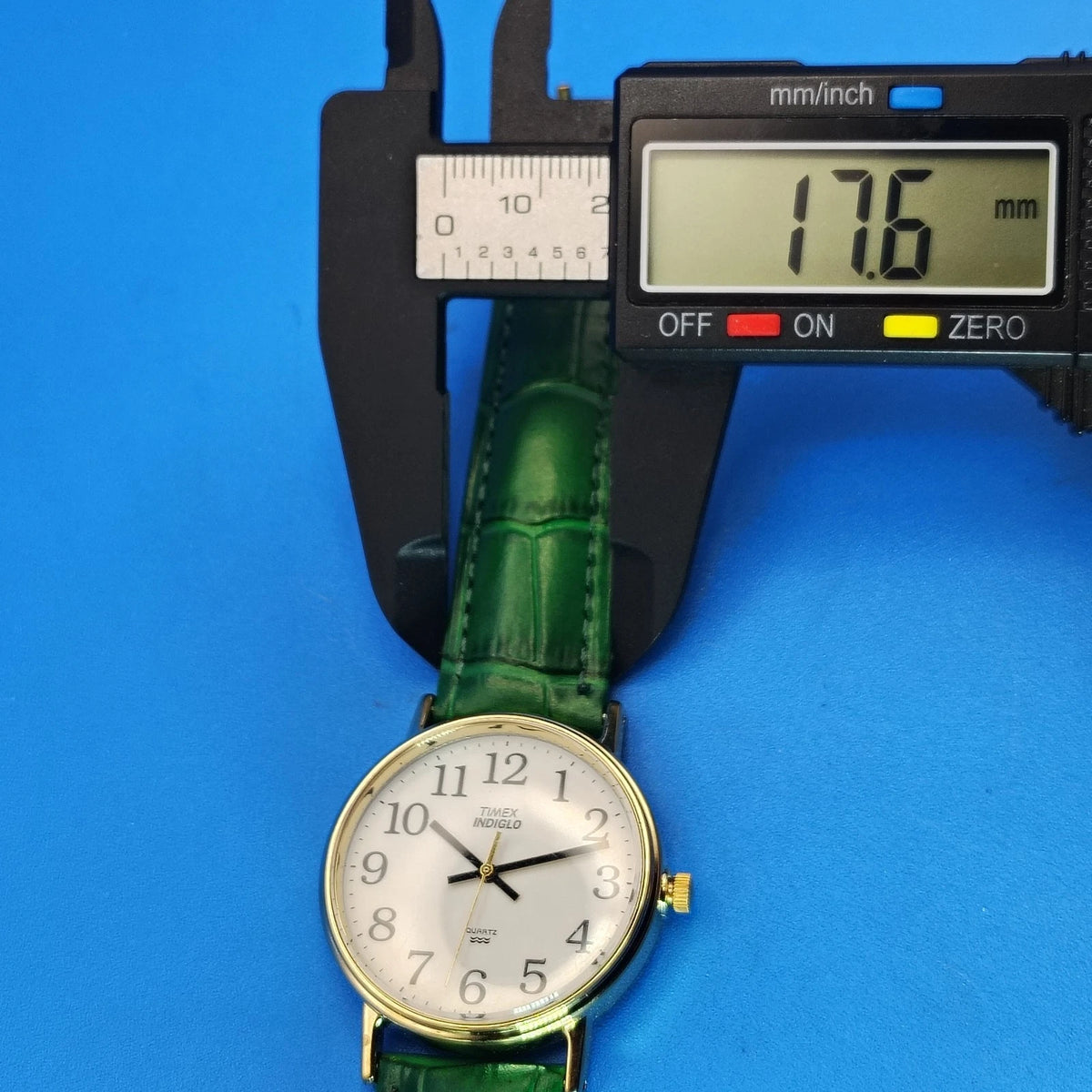 Vintage 1998 Timex Easy Reader Indiglo 34mm Mens Quartz Watch New Strap Restored
