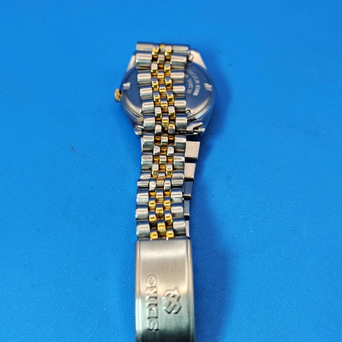 Vintage 1989 Seiko SQ 3Y03-0169 Day-Date 27mm Women's Two Tone Quartz Watch