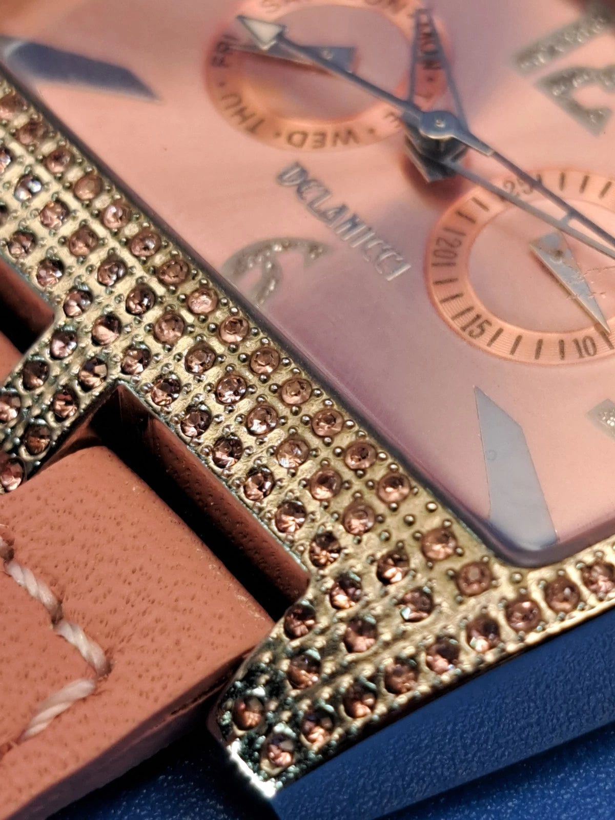 Vintage 2005 Delanicci Pink Passion 42mm Women's Quartz Fashion Watch Restored