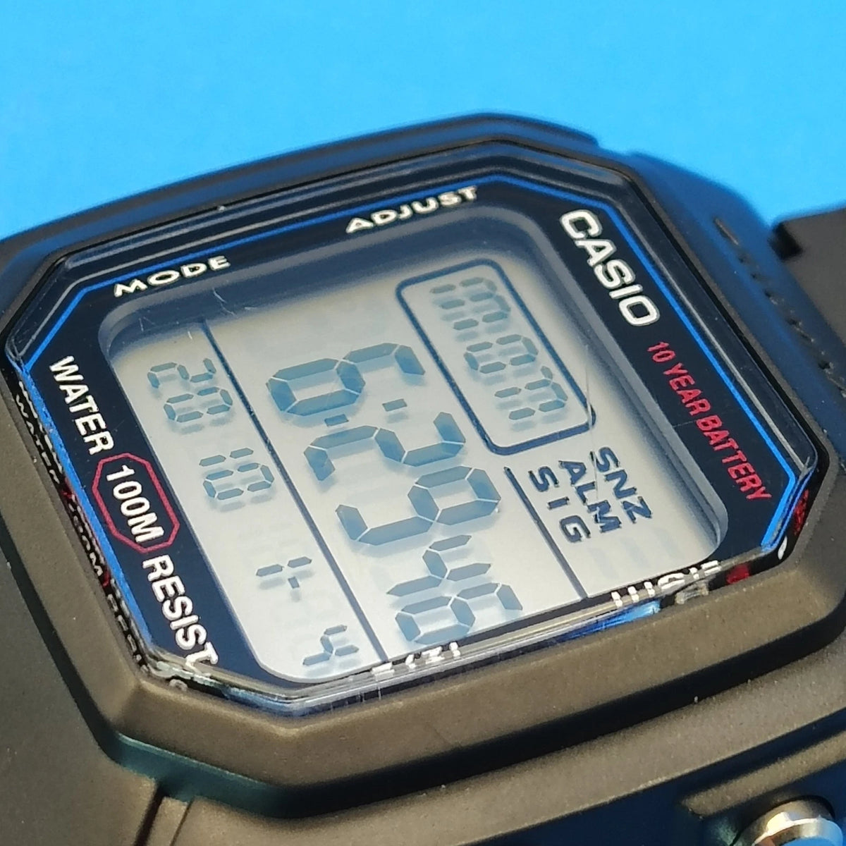 Vintage 2011 Casio W-800H-1AV Mod 3240 Mens Digital Quartz Sports Watch Restored