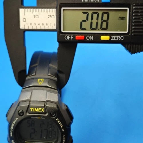 Vintage 2016 Timex Ironman Indiglo 30 Lap 42mm Mens Digital Quartz Sports Watch