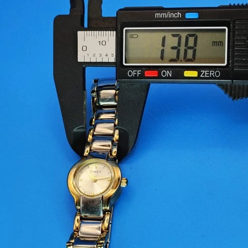 Vintage 2002 Timex 29mm Women's Quartz Cocktail Watch Two Tone Fully Restored