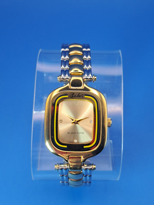 Salvi 18K gold plated ladies watch front view