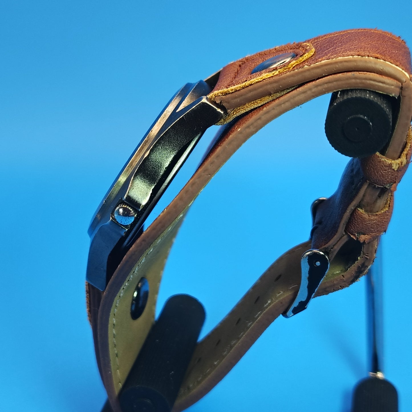 Vintage Timex Expedition INDIGLO 38mm Mens Quartz Field Watch Vegan Leather Cuff fits Size 5 - 7.75