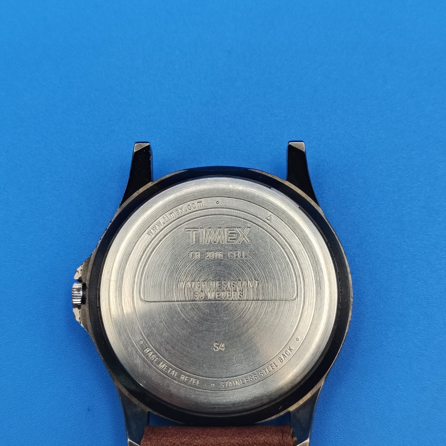 Vintage Timex Expedition INDIGLO 38mm Mens Quartz Field Watch Vegan Leather Cuff fits Size 5 - 7.75