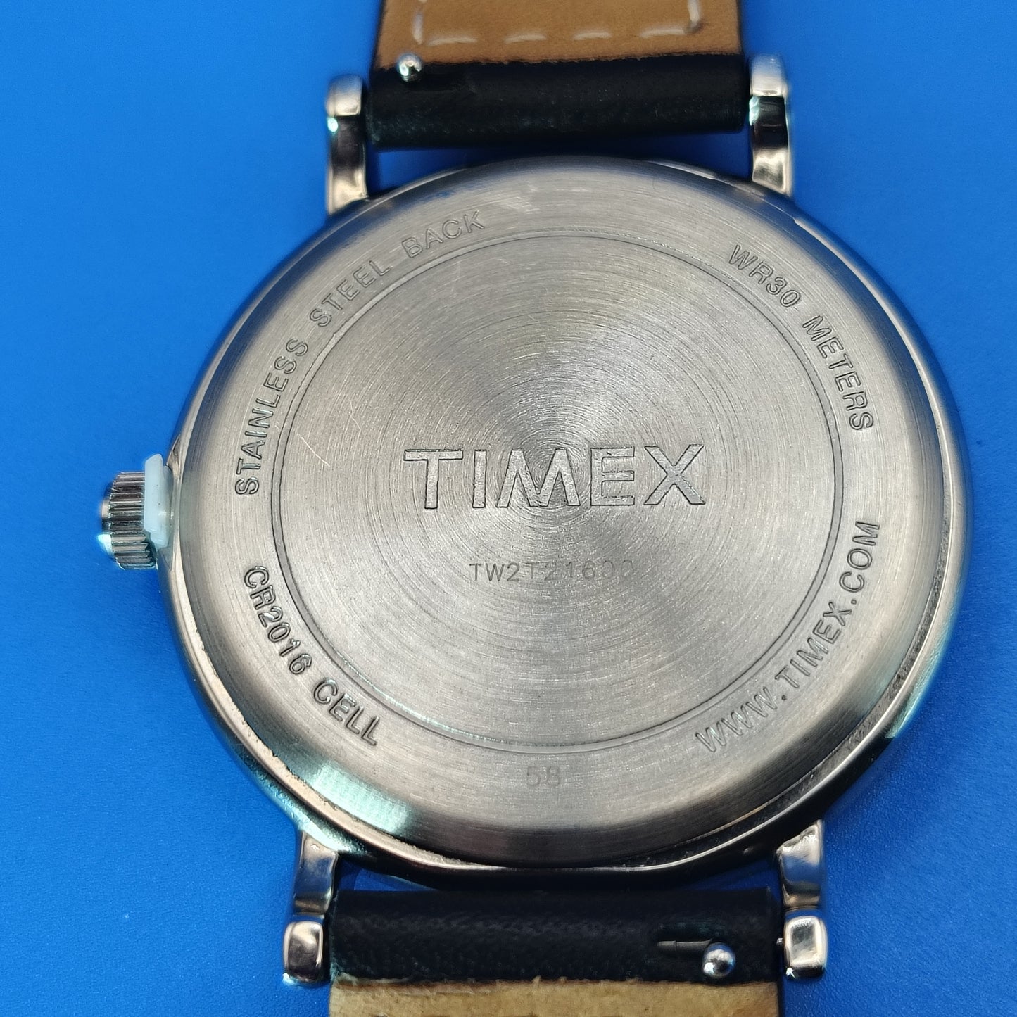 Vintage Timex INDIGLO 40mm Mens Quartz Watch Genuine Leather Quick Change Strap