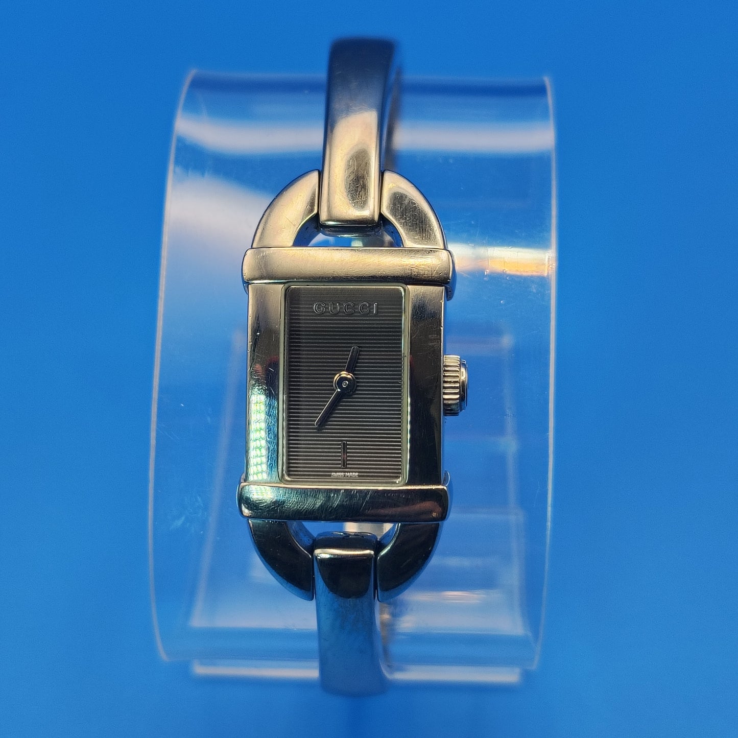 Vintage 1992 Authentic Gucci 6800L Tank Swiss Made Women's Luxury Quartz Watch Full Set Bag & Box