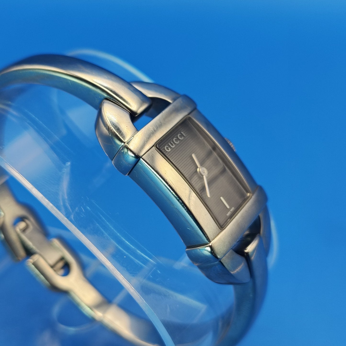 Vintage 1992 Authentic Gucci 6800L Tank Swiss Made Women's Luxury Quartz Watch Full Set Bag & Box