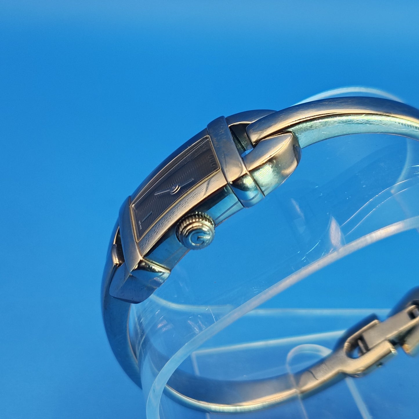 Vintage 1992 Authentic Gucci 6800L Tank Swiss Made Women's Luxury Quartz Watch Full Set Bag & Box