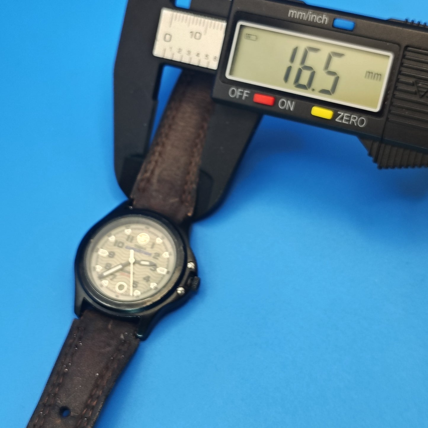 Vintage 2002 Timex Expedition Indiglo Date Wave Dial 30mm Women's Quartz Watch fits size 7 and smaller