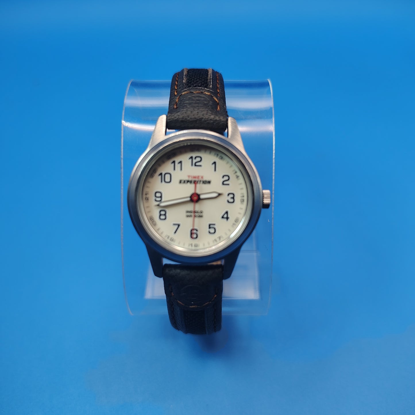 Vintage Timex Expedition Indiglo 26mm Women's Quartz Watch Leather Band fits size 5-7