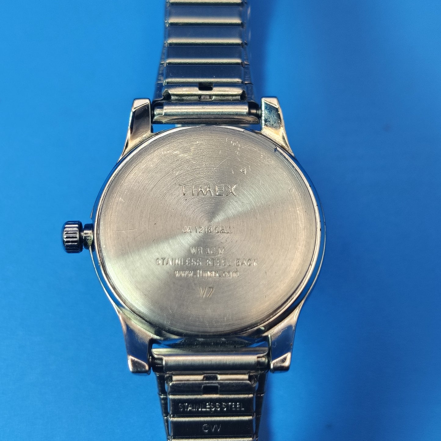 Vintage 1996 Timex Indiglo Date Mother Of Pearl Dial 25mm Women's Quartz Watch