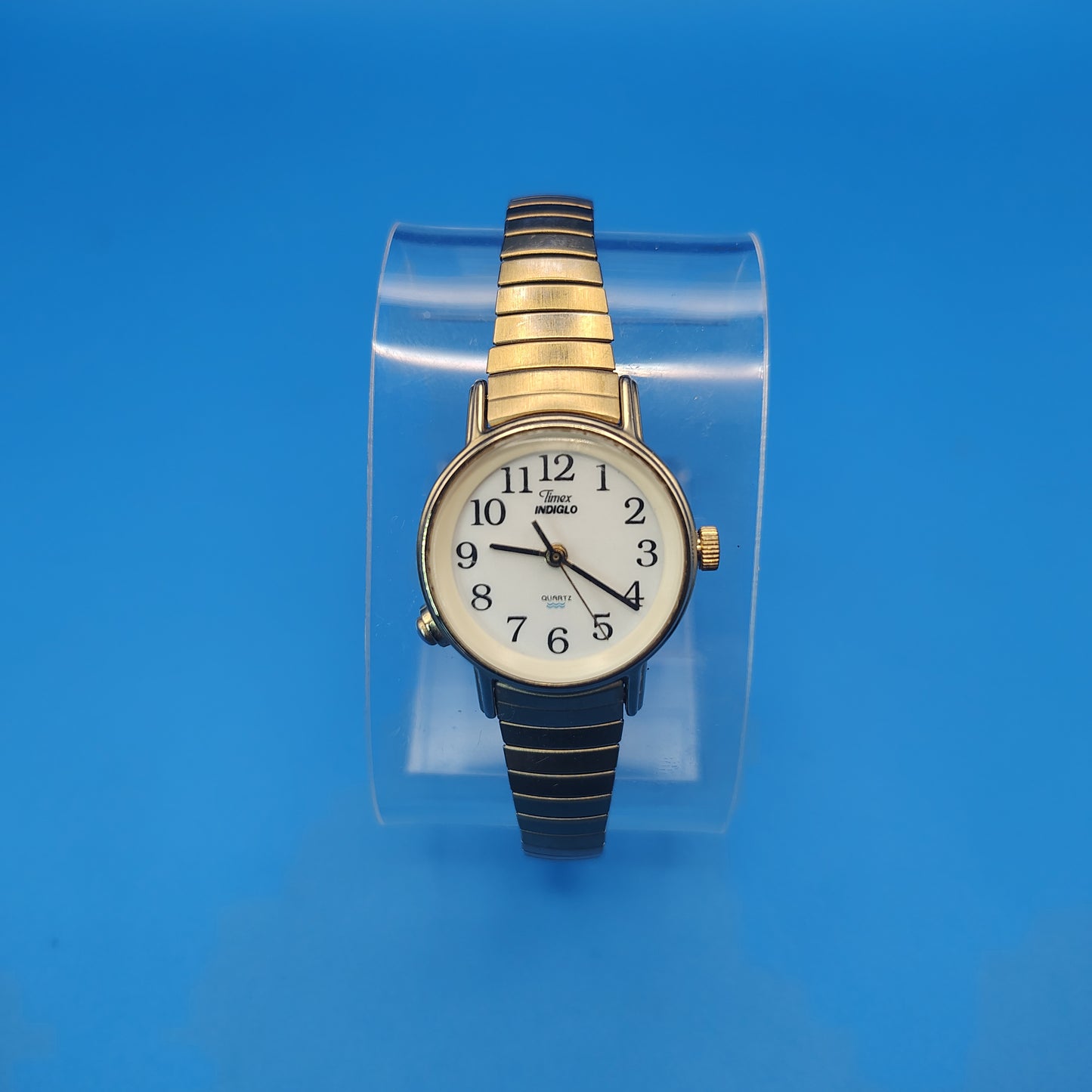 Vintage 1997 Timex Indiglo 23mm Gold Tone Women's Quartz Watch Fully Restored