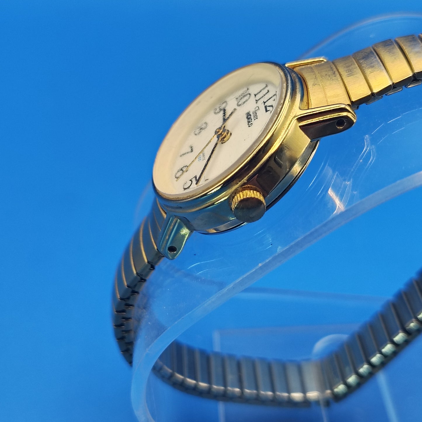 Vintage 1997 Timex Indiglo 23mm Gold Tone Women's Quartz Watch Fully Restored