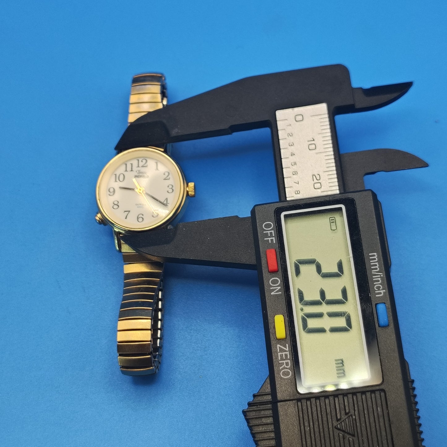 Vintage 1997 Timex Indiglo 23mm Gold Tone Women's Quartz Watch Fully Restored