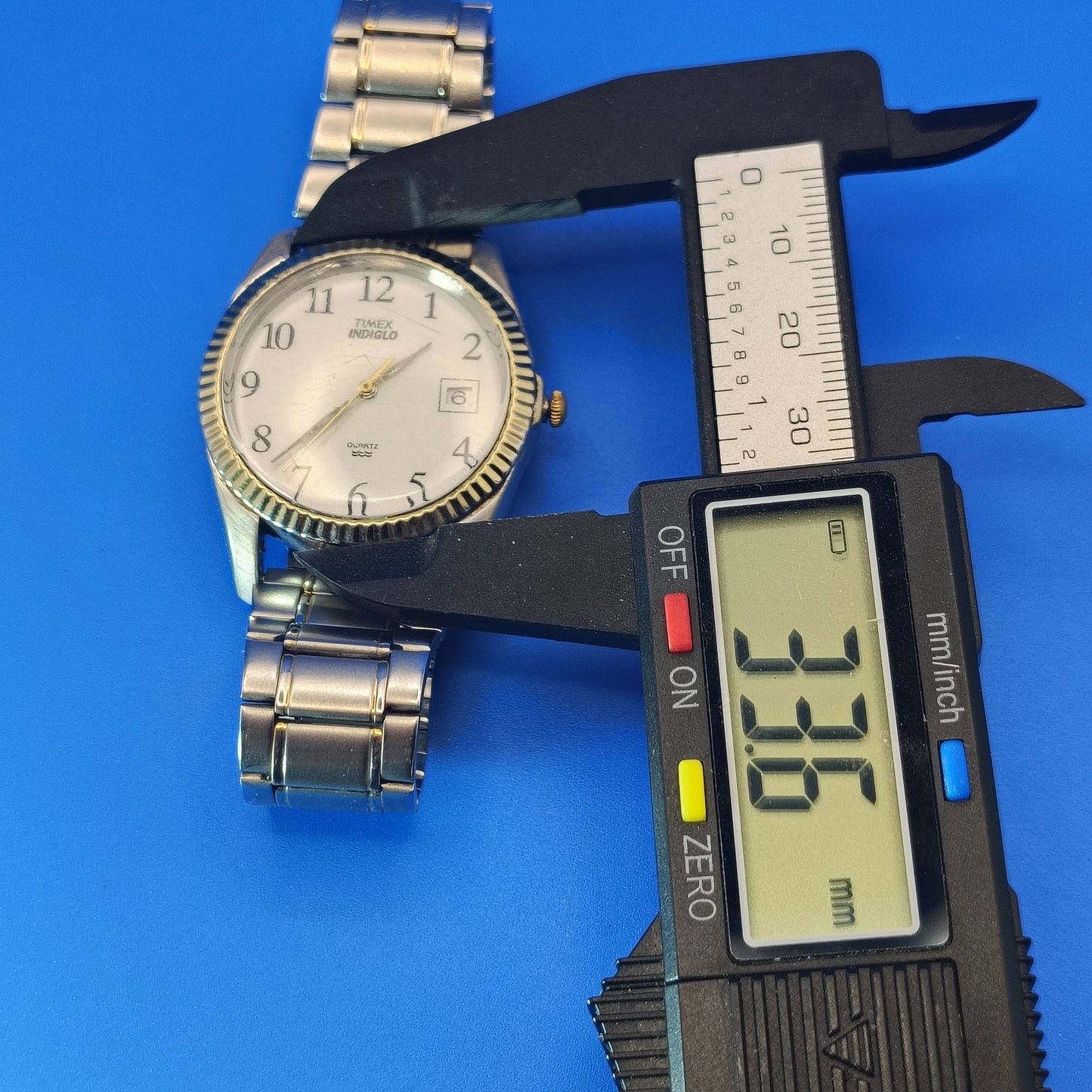 Vintage 1979 Timex Indiglo Presidential 33mm Men's Quartz Watch Fully Restored