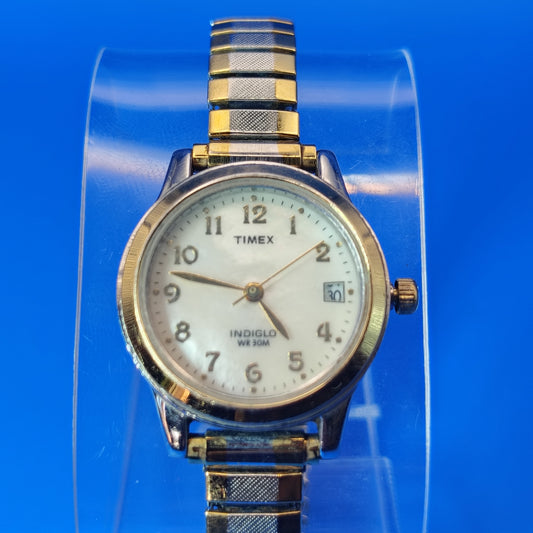 Vintage 1990's Timex Indiglo 25mm Women's Quartz Watch Fits Size 8.75 And Below