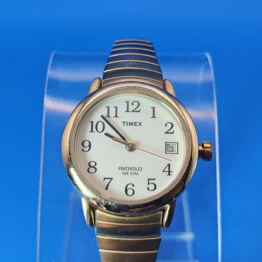 Vintage 1990s Timex Indiglo Easy Reader Date 25mm Women's Quartz Watch