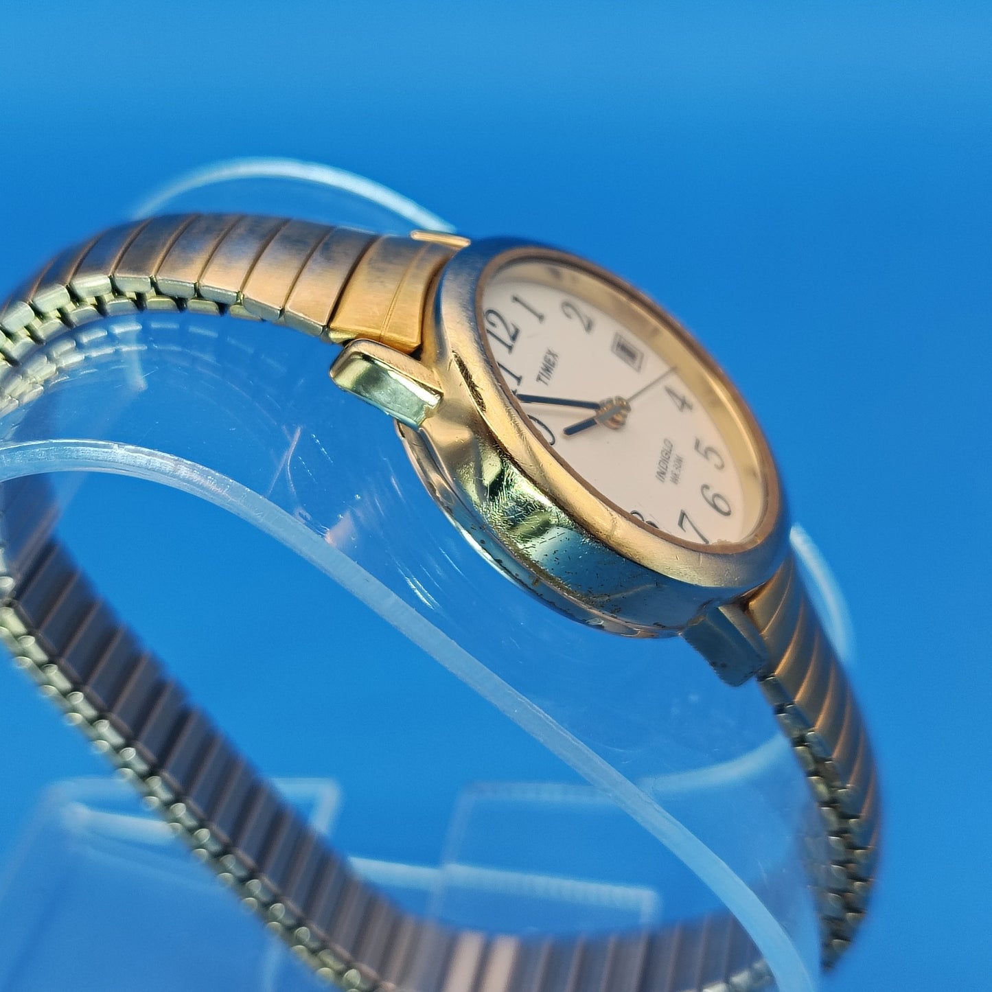 Vintage 1990s Timex Indiglo Easy Reader Date 25mm Women's Quartz Watch