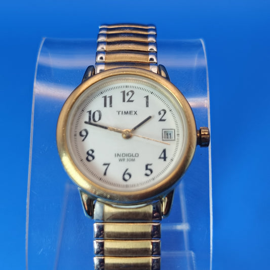 Vintage 1990s Timex Indiglo Easy Reader Date 25mm Women's Quartz Watch
