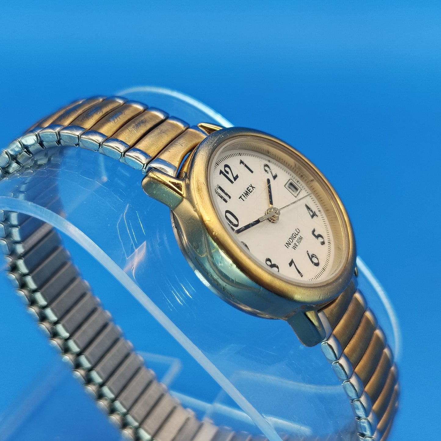 Vintage 1990s Timex Indiglo Easy Reader Date 25mm Women's Quartz Watch