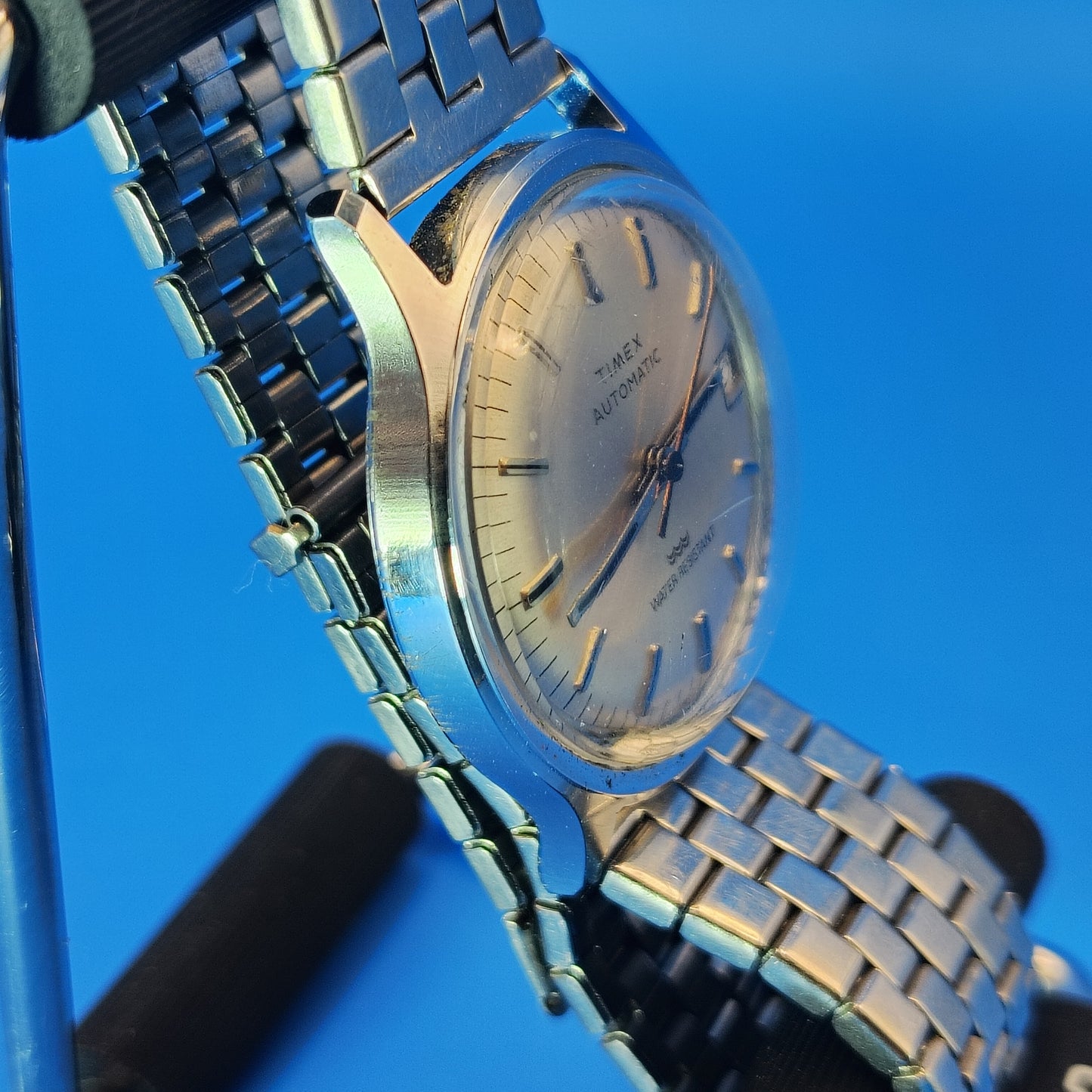 Vintage 1974 Timex Automatic Mens 35mm Mechanical Watch Fully Restored Runs Great