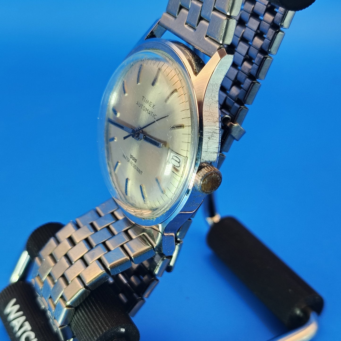 Vintage 1974 Timex Automatic Mens 35mm Mechanical Watch Fully Restored Runs Great