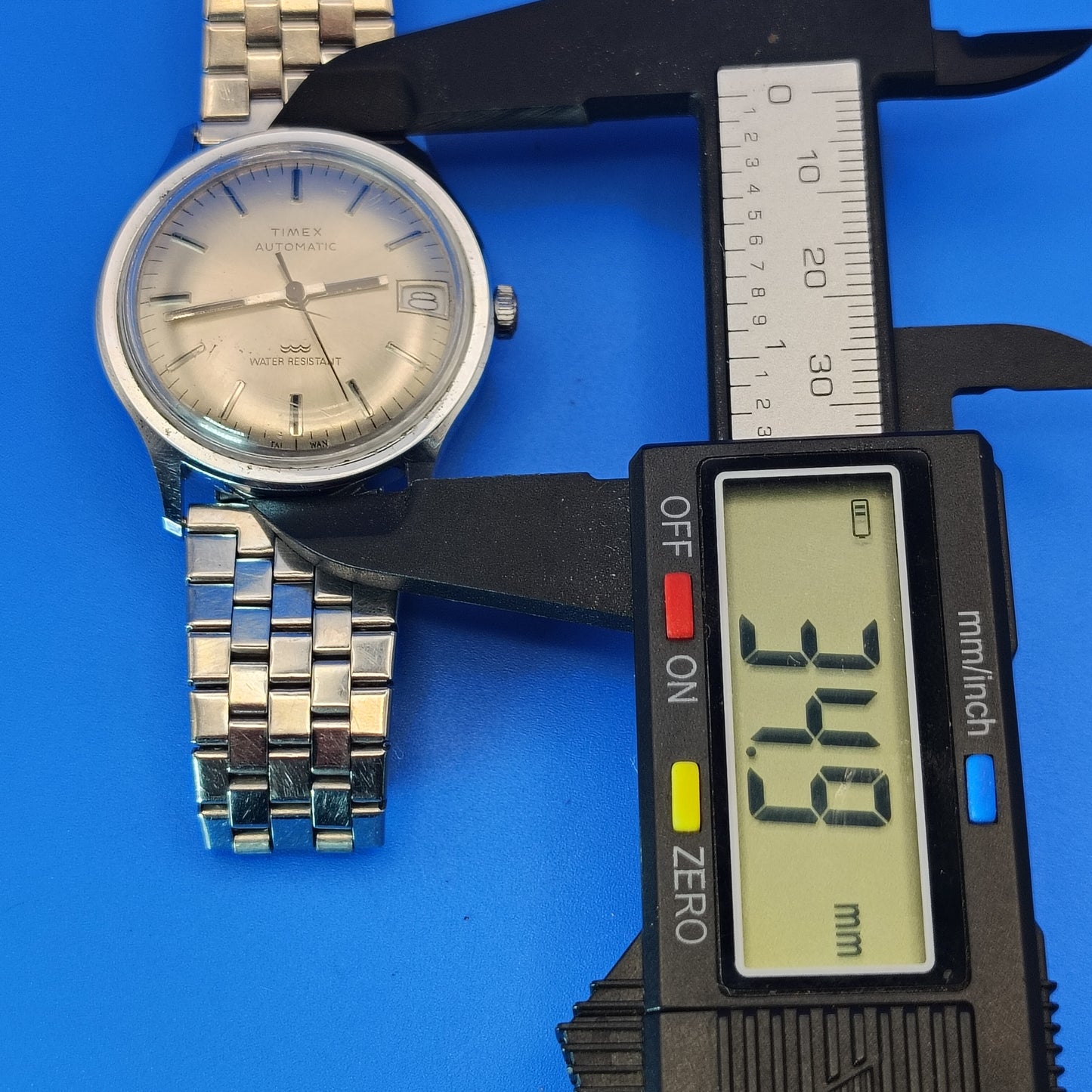 Vintage 1974 Timex Automatic Mens 35mm Mechanical Watch Fully Restored Runs Great