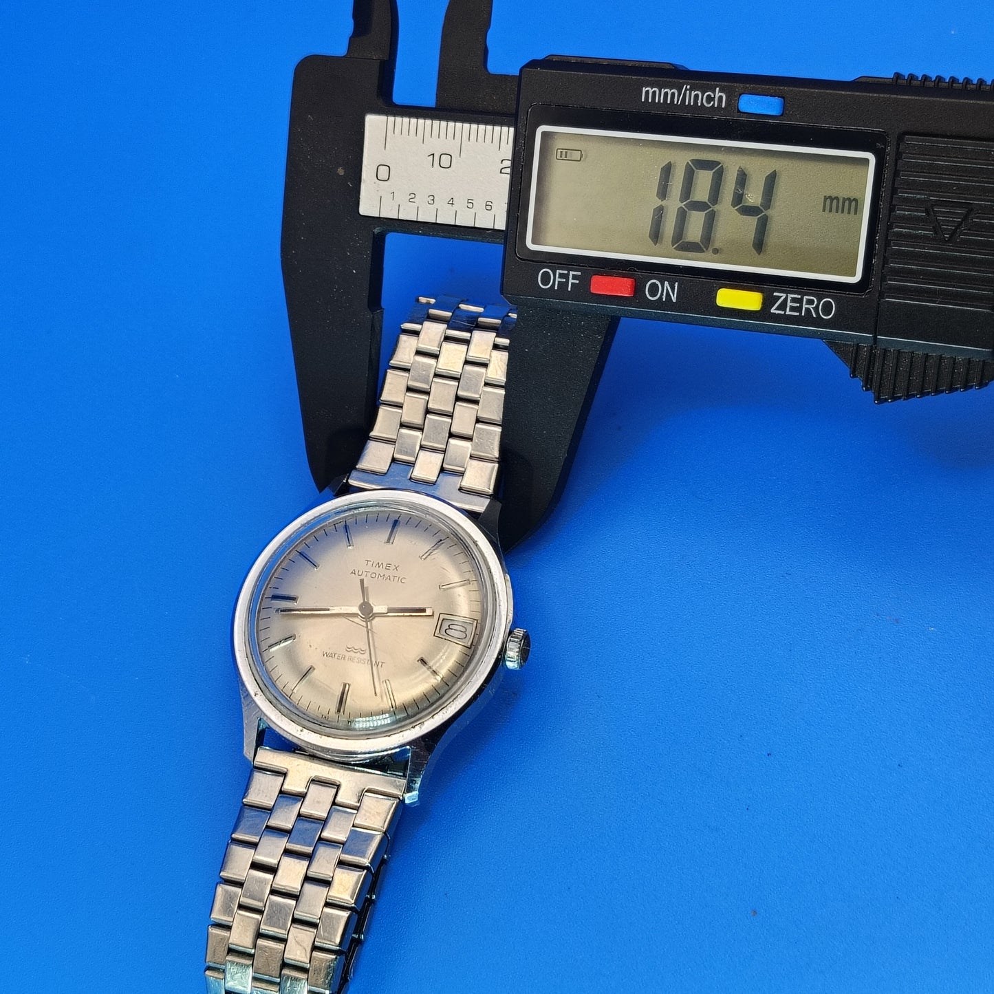 Vintage 1974 Timex Automatic Mens 35mm Mechanical Watch Fully Restored Runs Great