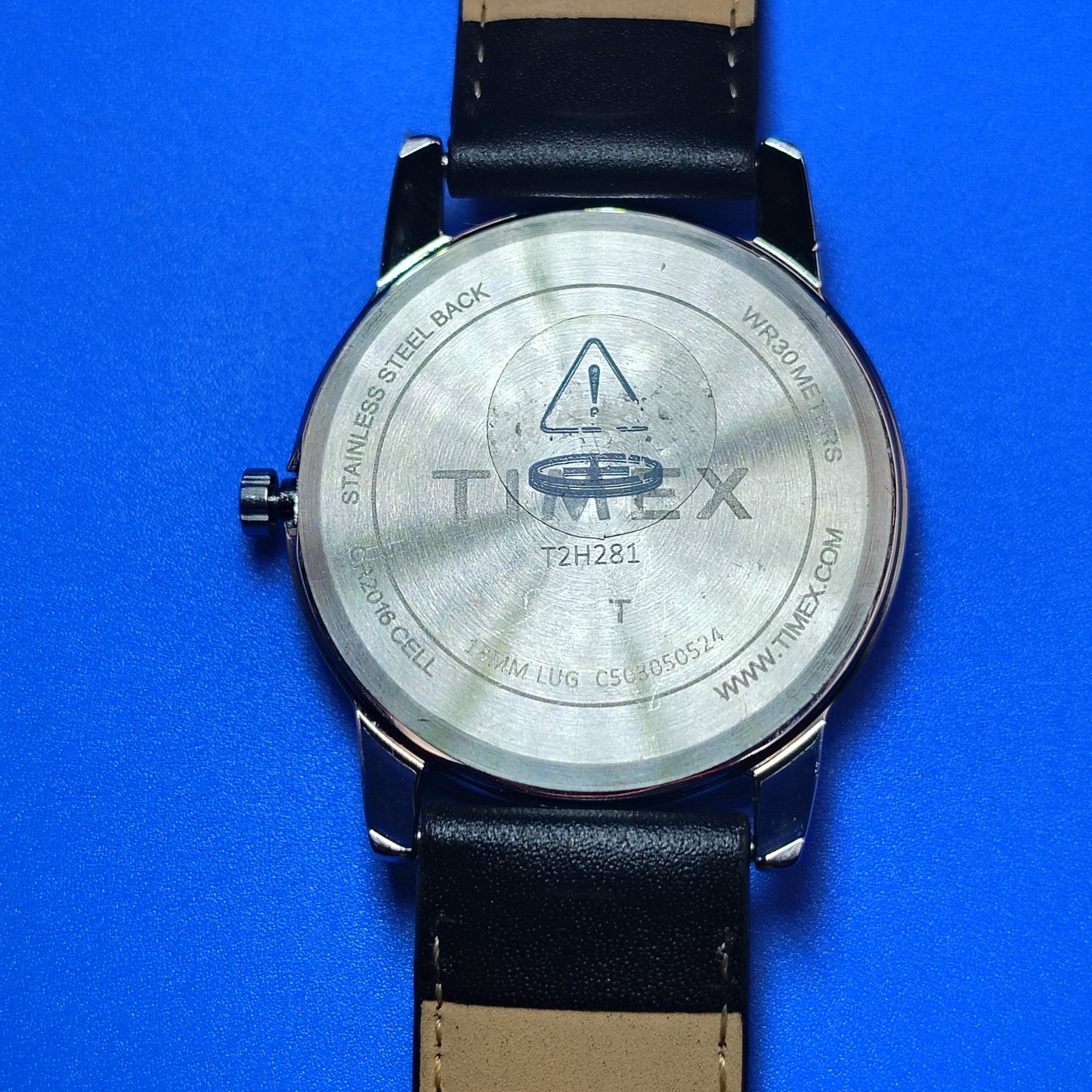 Vintage 1990's Timex Indiglo Easy Reader Date 35mm Mens Quartz Watch Geniune Leather Strap