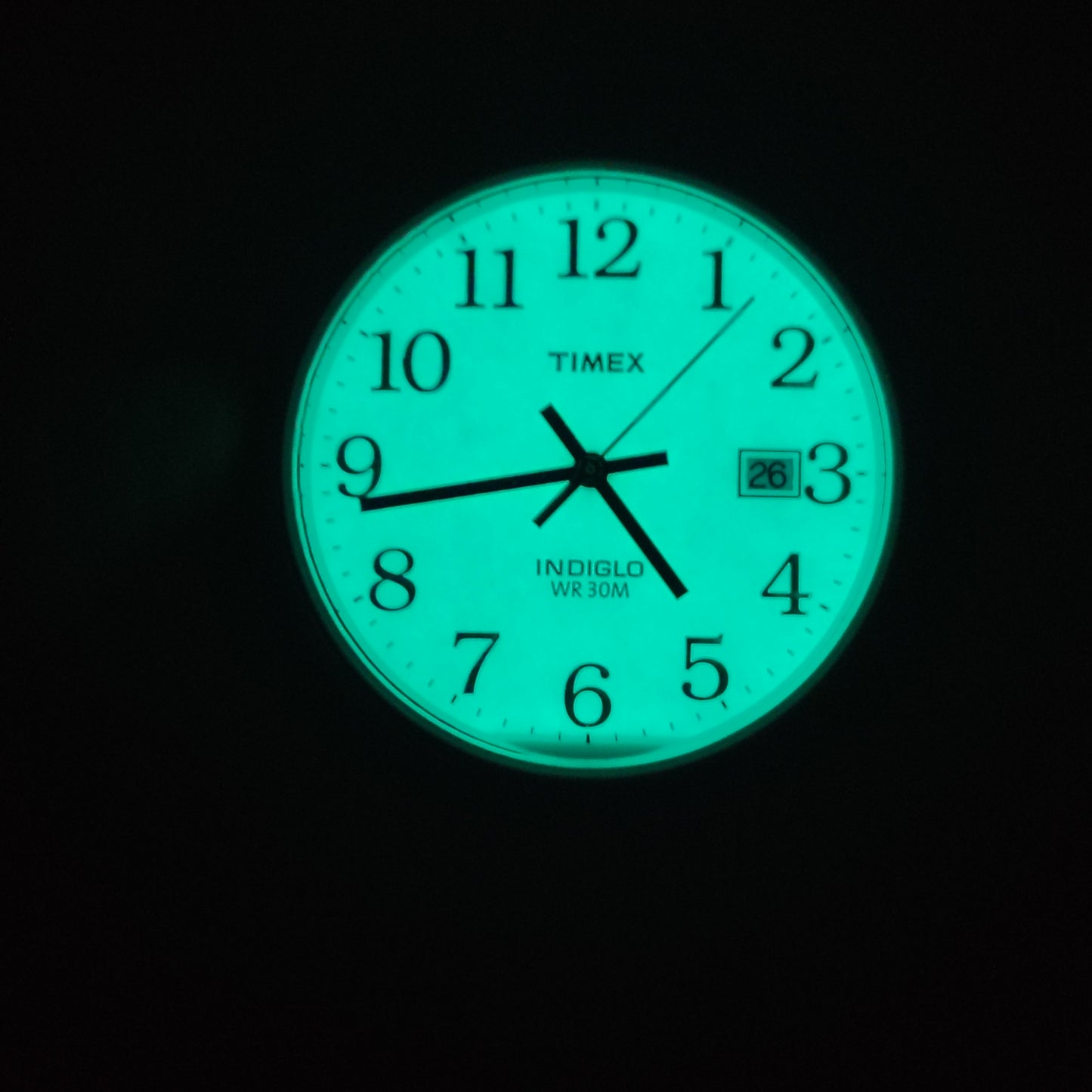 Vintage 1990's Timex Indiglo Easy Reader Date 35mm Mens Quartz Watch Geniune Leather Strap