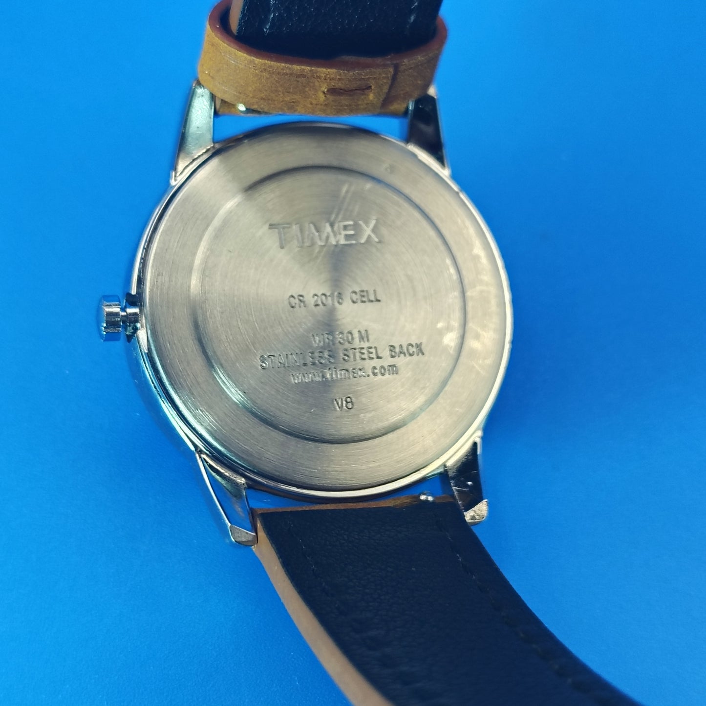 Vintage Timex Easy Reader Day/Date Mens Quartz Watch New Italian Leather Strap w/ Stainless Steel Deployment Clasp