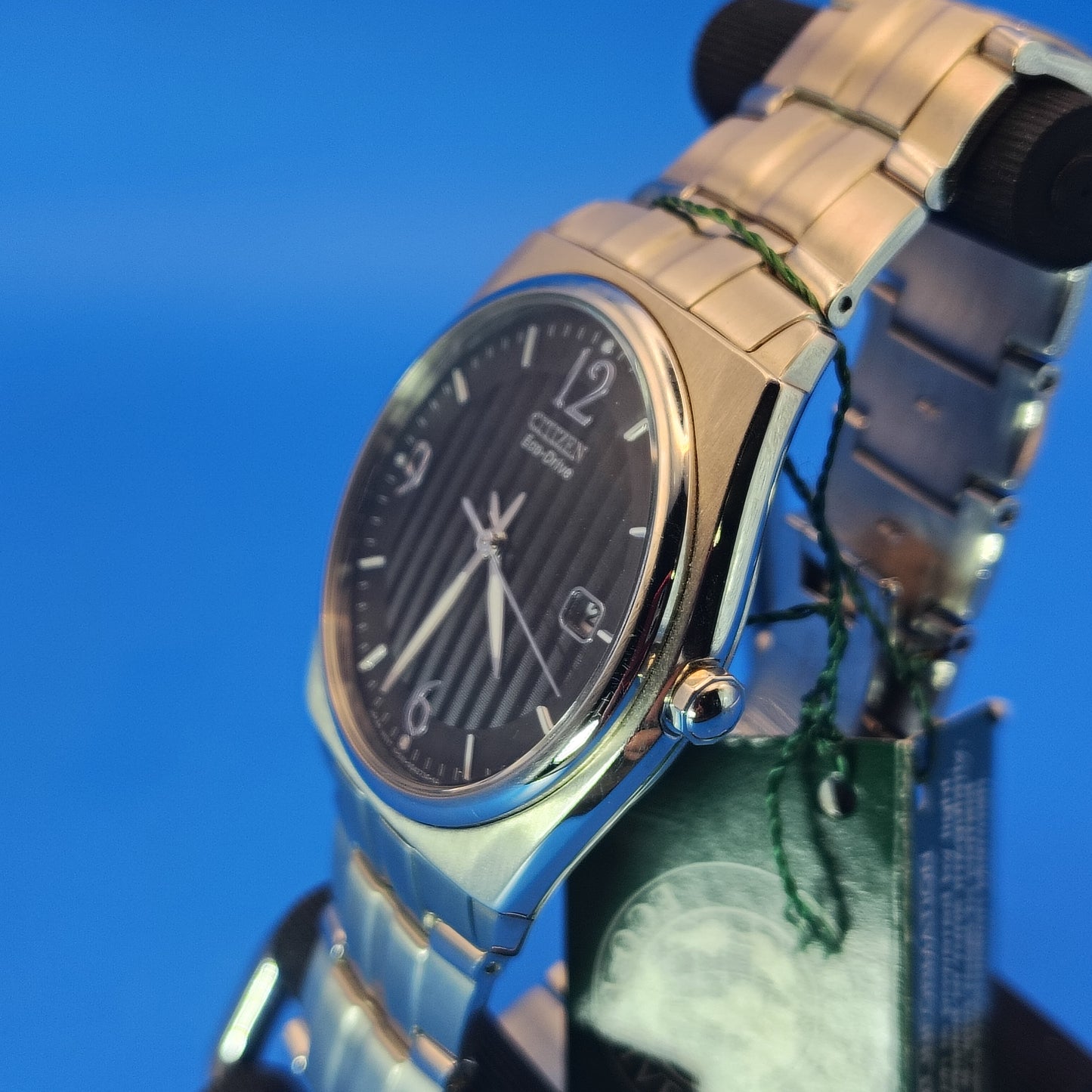 New Vintage Citizen Eco Drive Date 36mm Mens Quartz Luxury Watch Full Set Never Worn NOS (New old Stock)