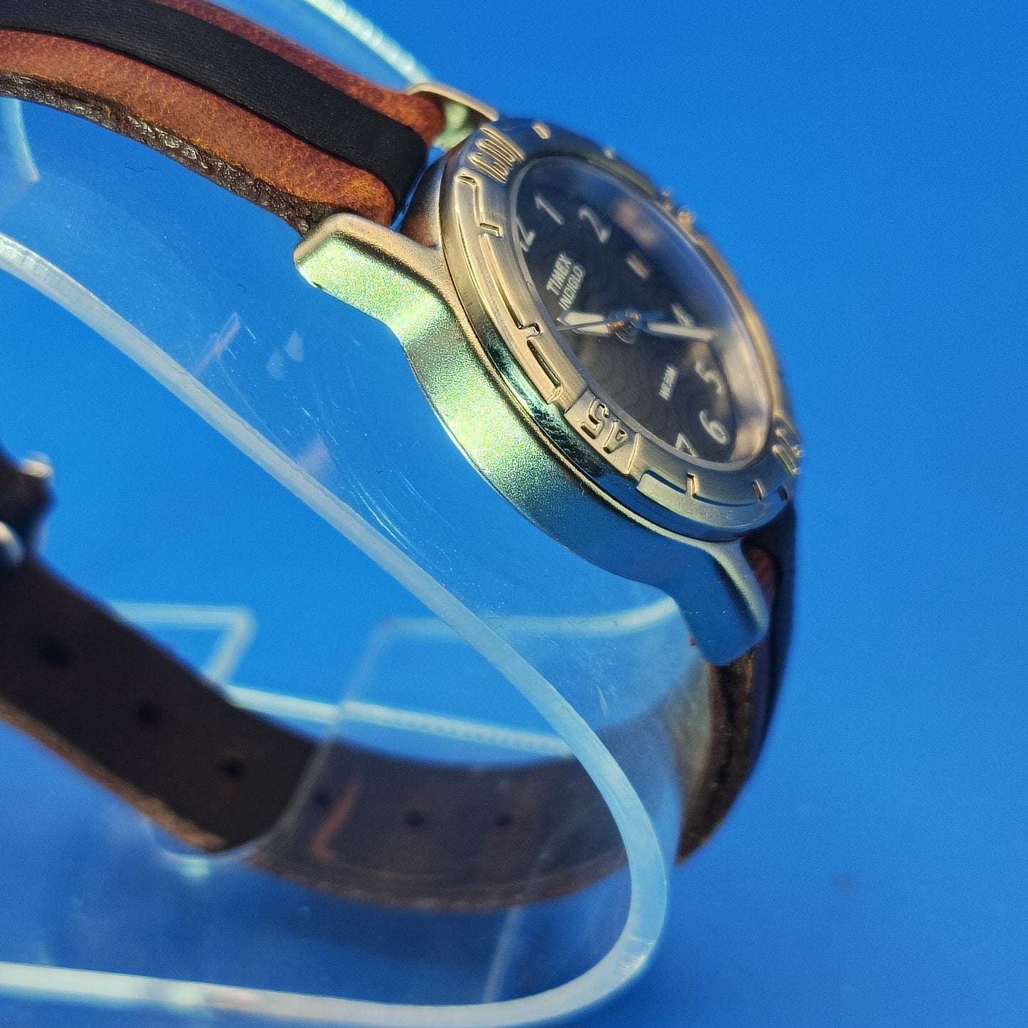 Vintage 2002 Timex Expedition Indiglo Wave Dial Women's 25mm Quartz Field Watch