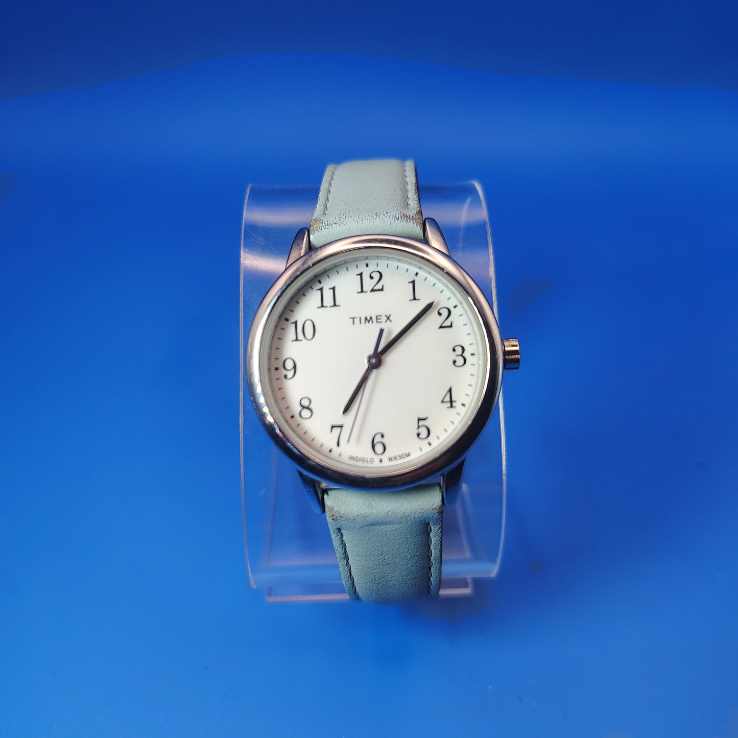 Vintage 1995 Timex Indiglo Easy Reader 30mm Women's Quartz Watch Genuine Leather Strap