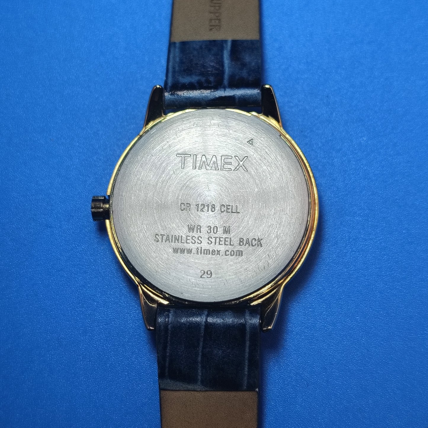 Vintage 1990's Timex Indiglo 30mm Women's Quartz Watch Genuine Leather Strap