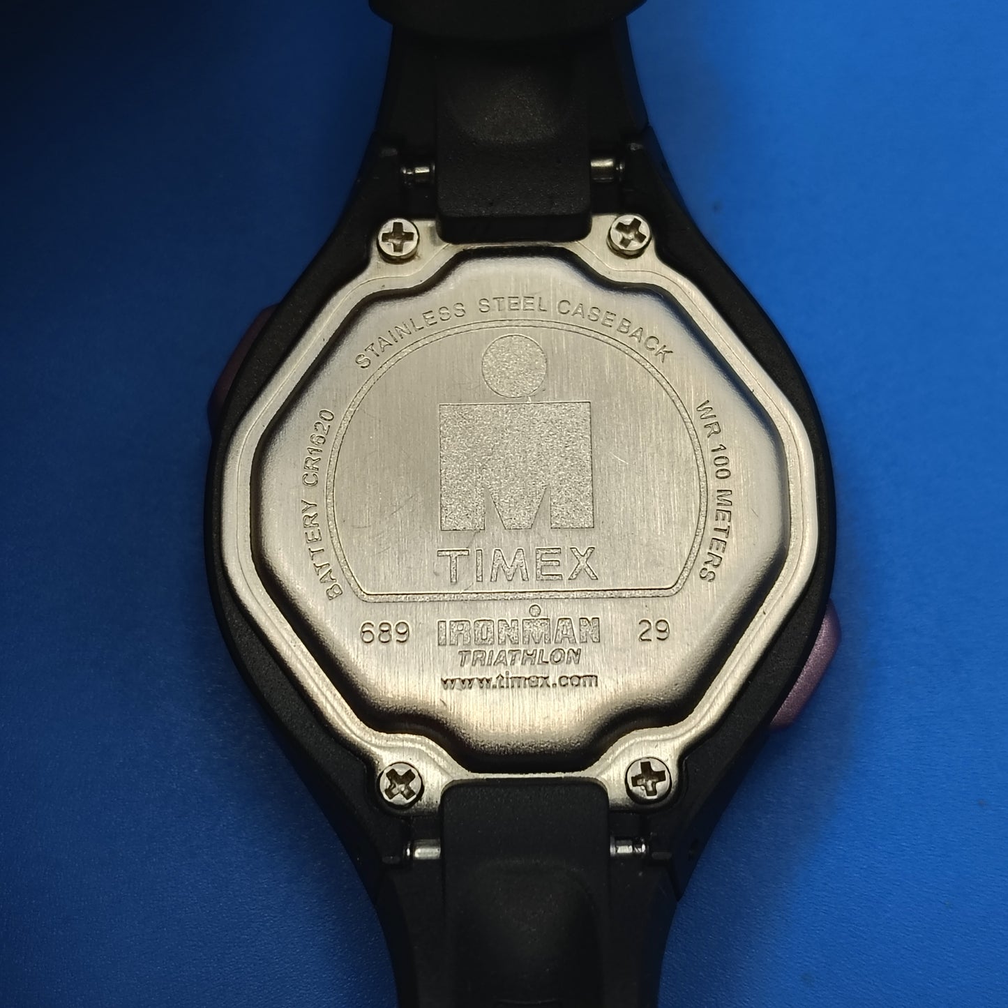 Vintage Timex Iron Man Triathlon Indiglo 38mm Womens Digital Quartz Sports Watch