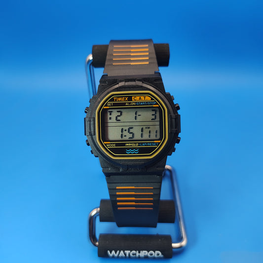 Rare Vintage 1986 Timex C.A.T. Computer Aided Timing Limited Edition 26mm Mens Digital Retro Watch