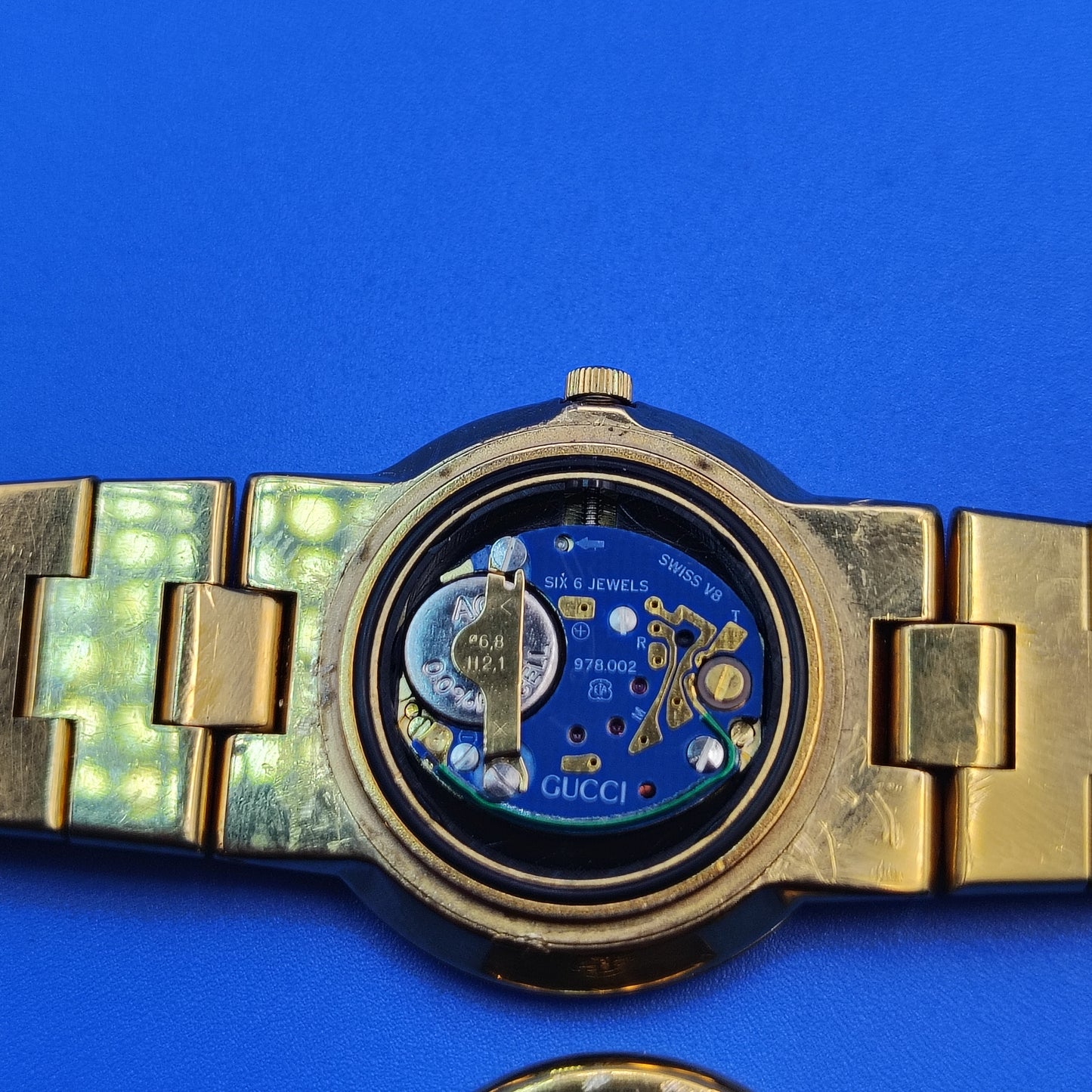 Vintage 1984 Gucci 3300L Swiss Made 14mm Women's Quartz Luxury Watch 24kt GP