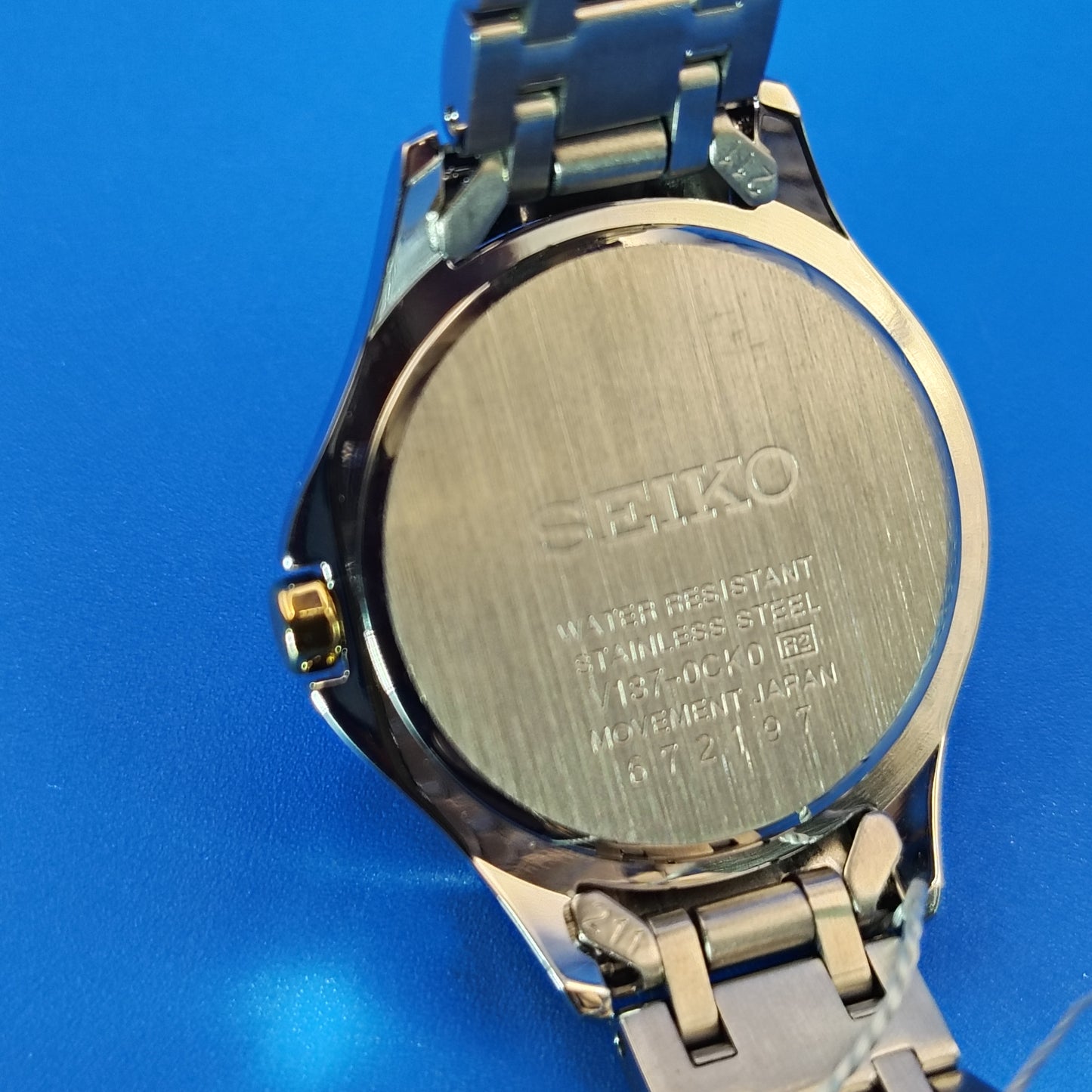 New Vintage Seiko Solar Mother of Pearl Women's Quartz Luxury Watch Swarovski Crystal New Old Stock Never Worn Full Set