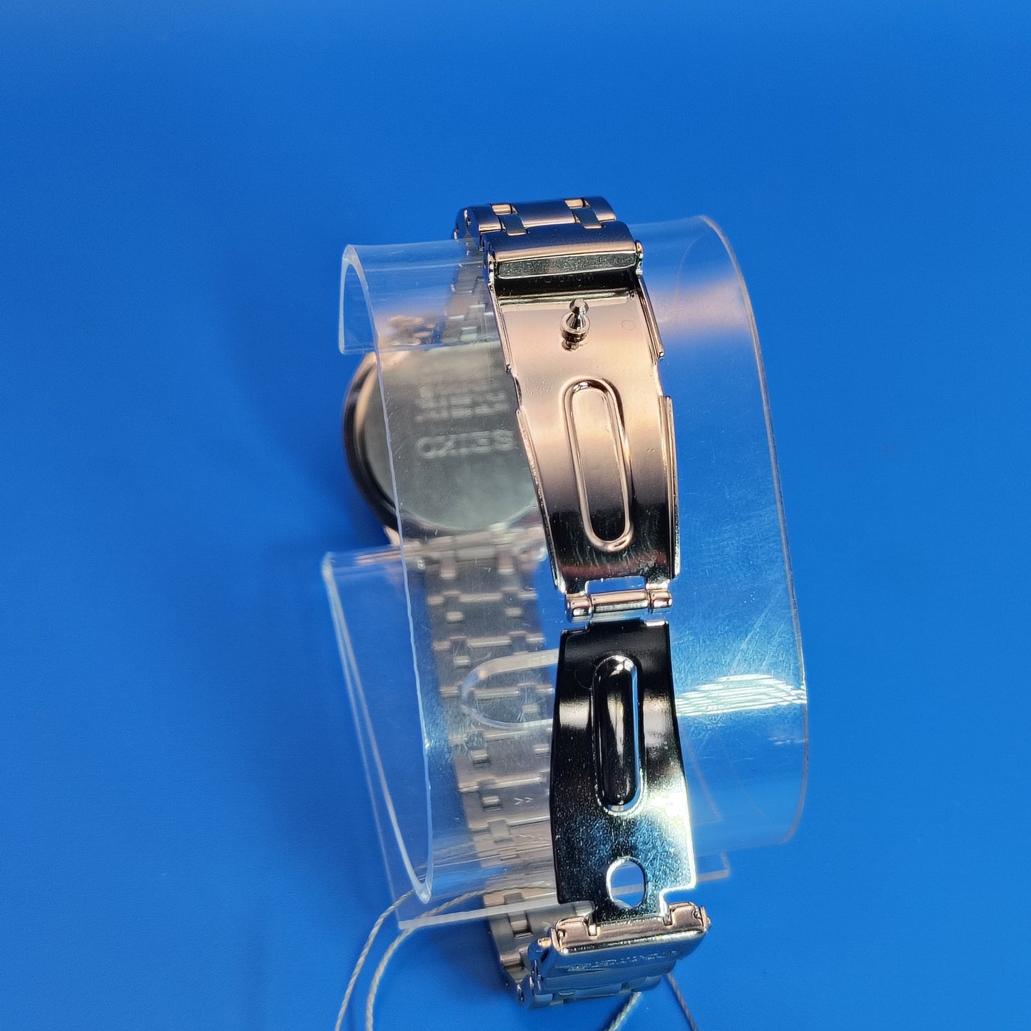 New Vintage Seiko Solar Mother of Pearl Women's Quartz Luxury Watch Swarovski Crystal New Old Stock Never Worn Full Set