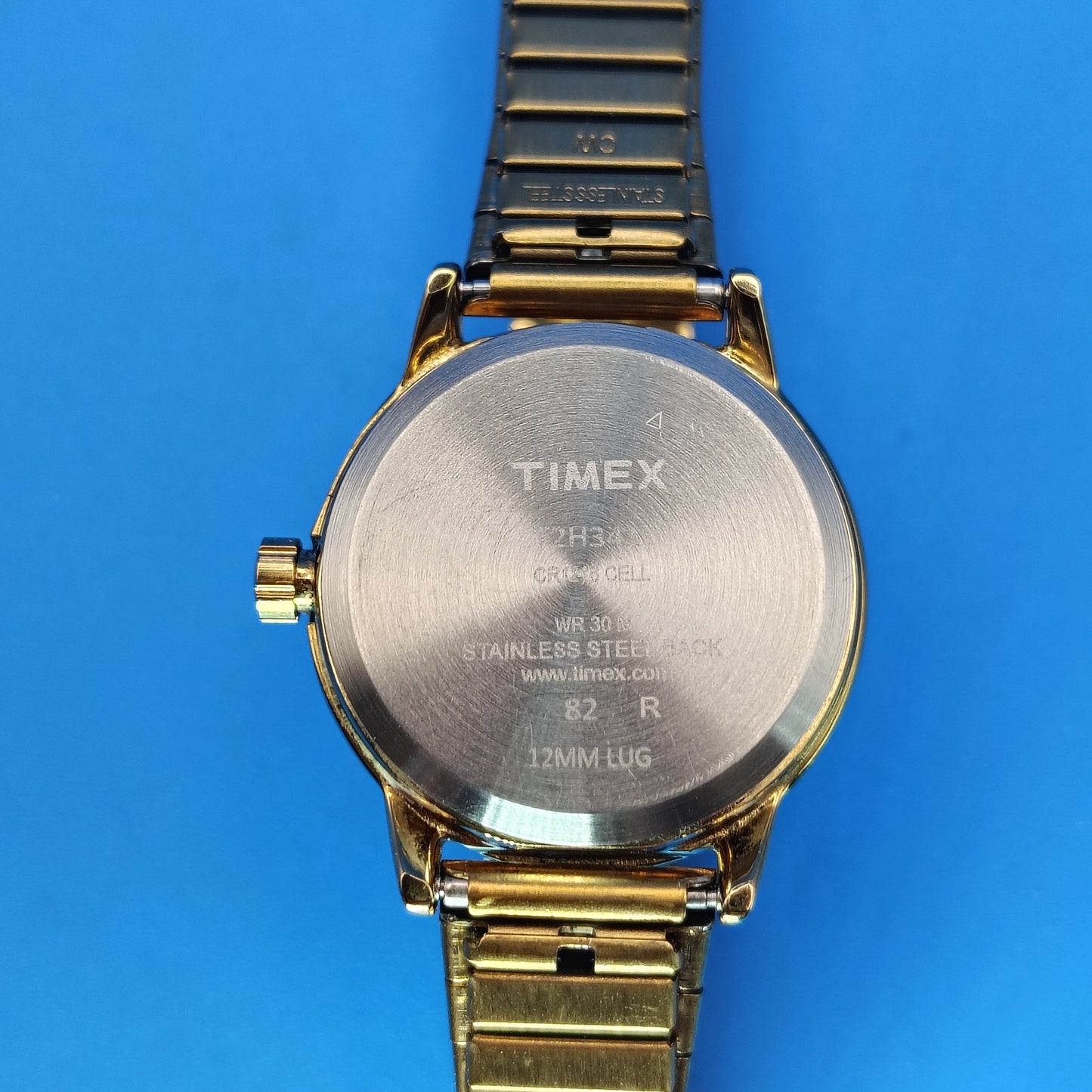 Vintage Timex Easy Reader Date 25mm Women's Gold Tone Quartz Watch New Stretch Bracelet size 6-8.5