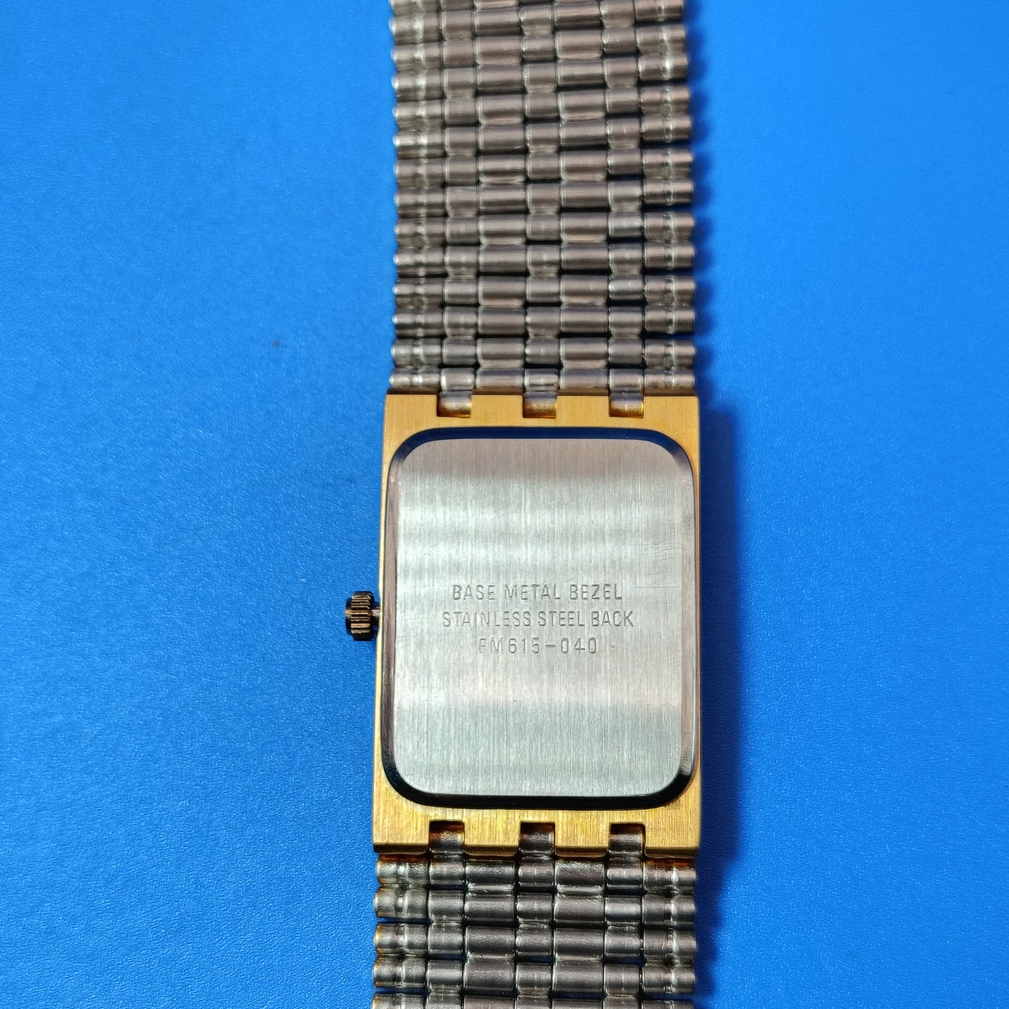 Rare Vintage 1984 Elgin Tank 32mm Mens Quartz Luxury Watch Full Set Box Papers NOS New