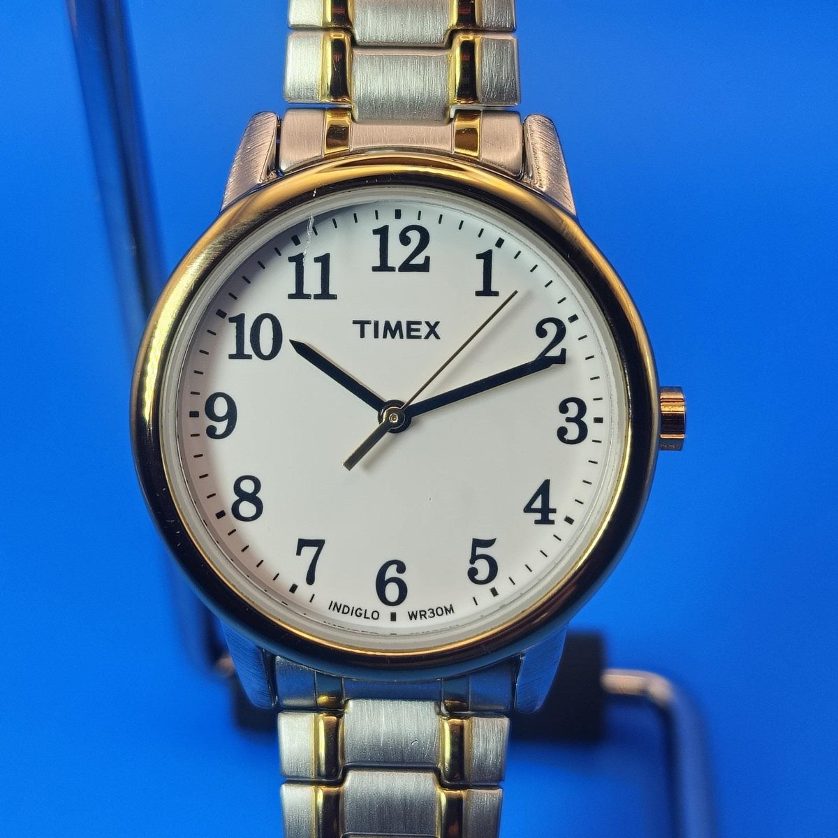 Vintage 2015 Timex INDIGLO Easy Reader Two Tone Women's Quartz Watch Near Mint