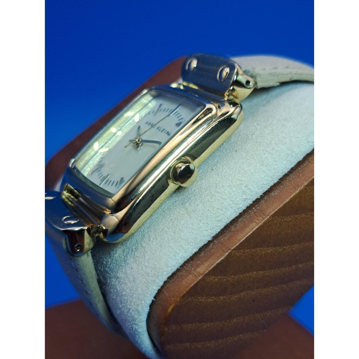 Vintage 2010 Anne Klein Mother of Pearl Tank 27mm Women's Quartz Watch Restored