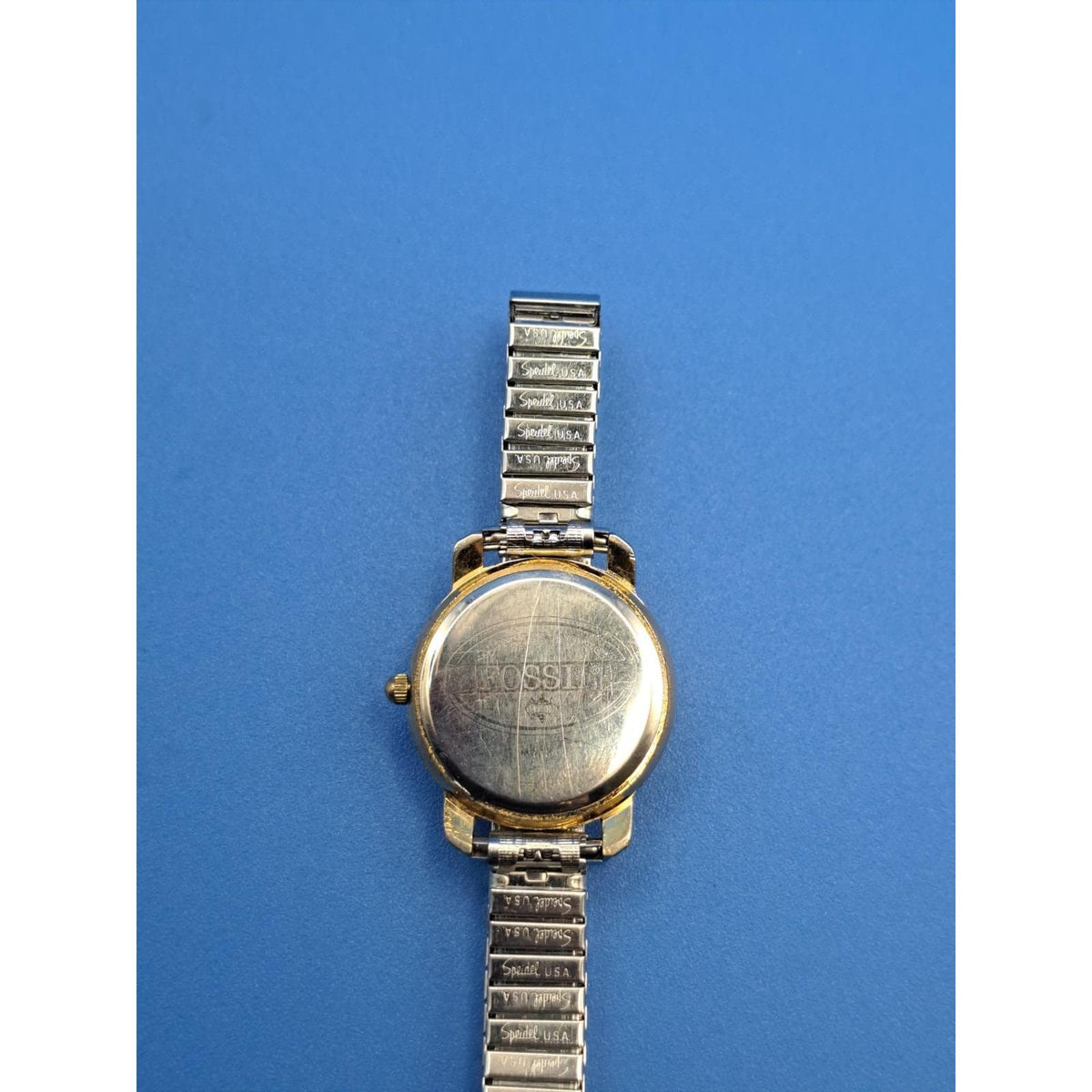 Vintage 1995 Fossil Guilloche Diver Style 26mm Women's Quartz Watch Restored