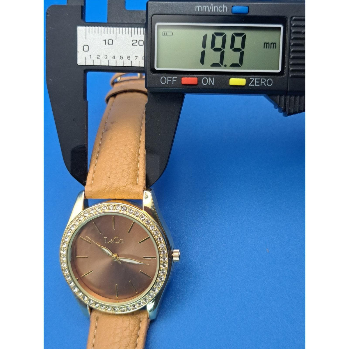 Vintage 2017 L&Co Crystal Copper Sunburst 38mm Women's Quartz Fashion Watch