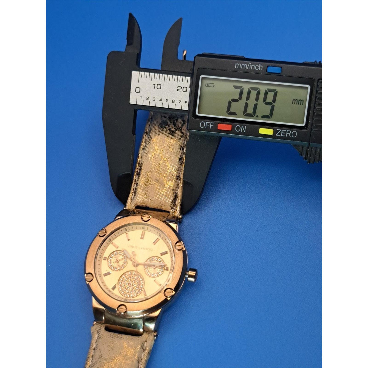 Vintage 2015 Vince Camuto Day-Date Rose Gold 38mm Women's Quartz Watch Restored